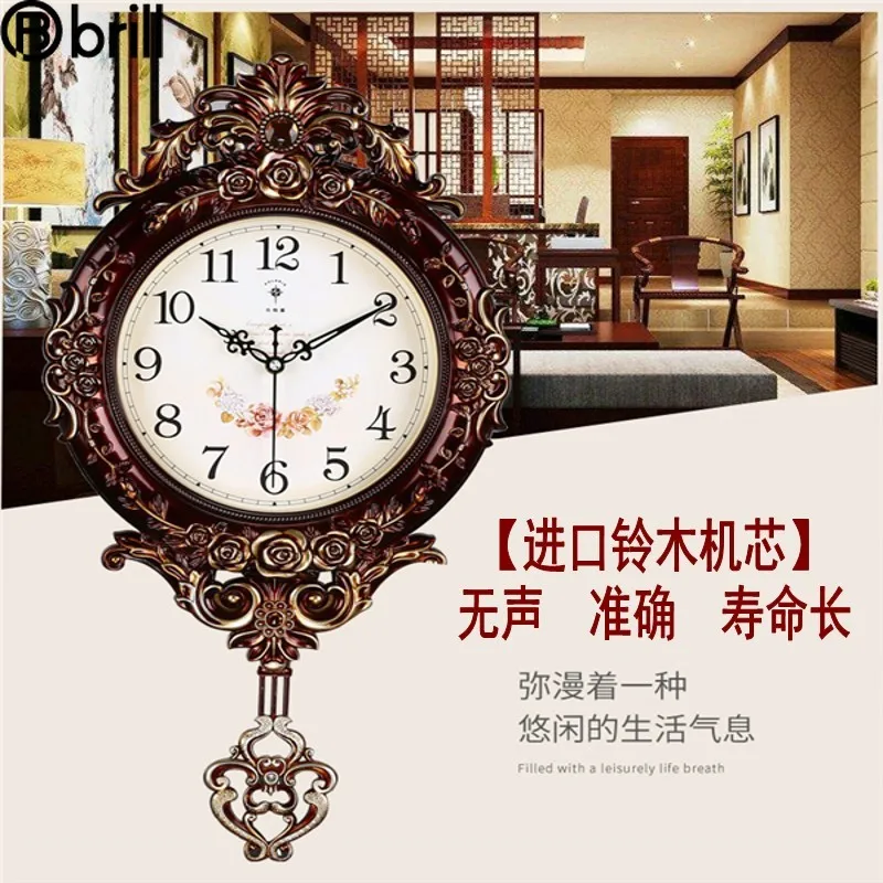 

Nordic Clocks Wall Watch Home Vintage Creative Wall Clock Swing Silent Living Room Shabby Chic Clocks Wall Home Decor Kitchen
