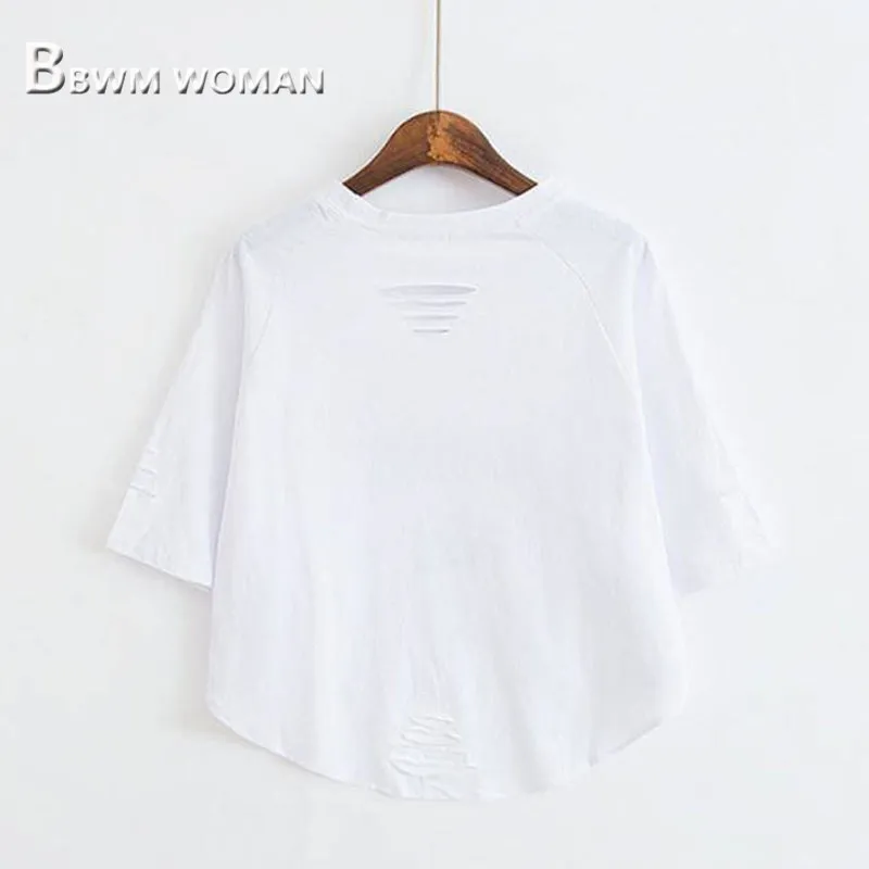 Женская футболка с дырками 4 цвета на выбор весна-лето 2019 | одежда