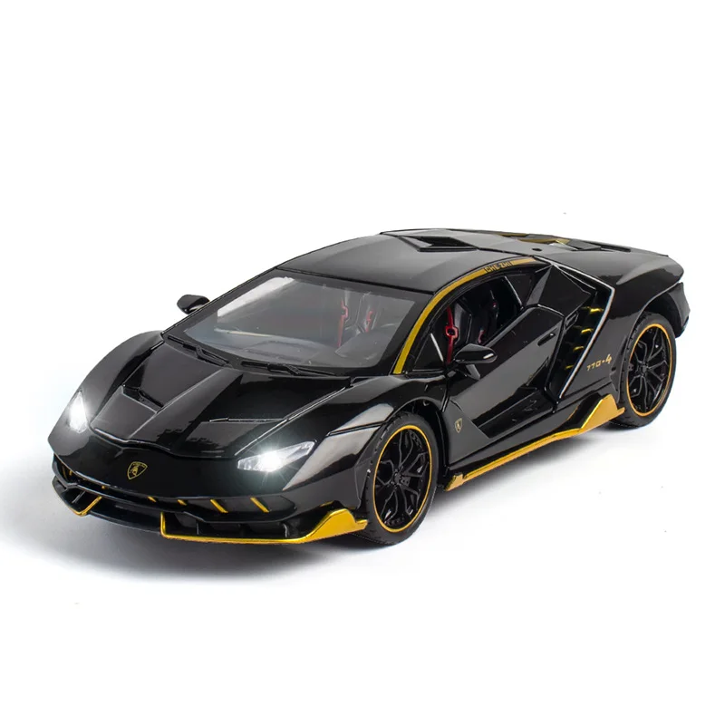 

1:24 Alloy Lambor LP770-4 Die Cast Sports Car Model Toy Simulation Sound Light Pull Back Supercar Toys Vehicle For Collection