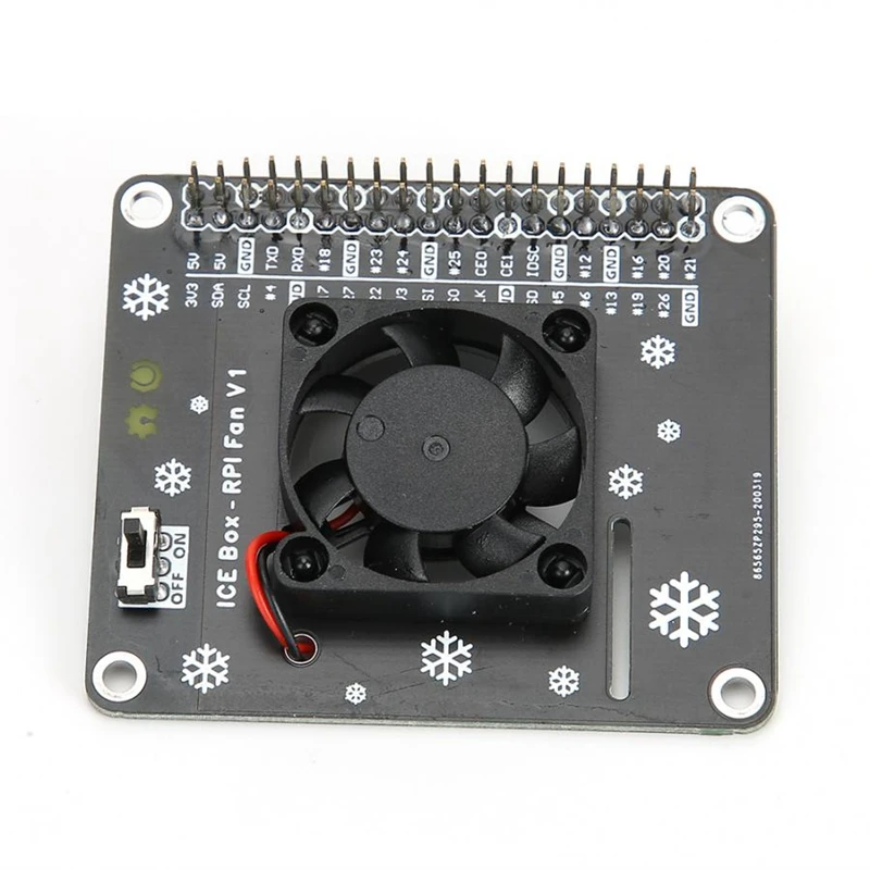

DC 5V Cooling Fan LED Light Computer Accessories for Raspberry Pi 4B Compatible with 3B + GPIO Expansion Board