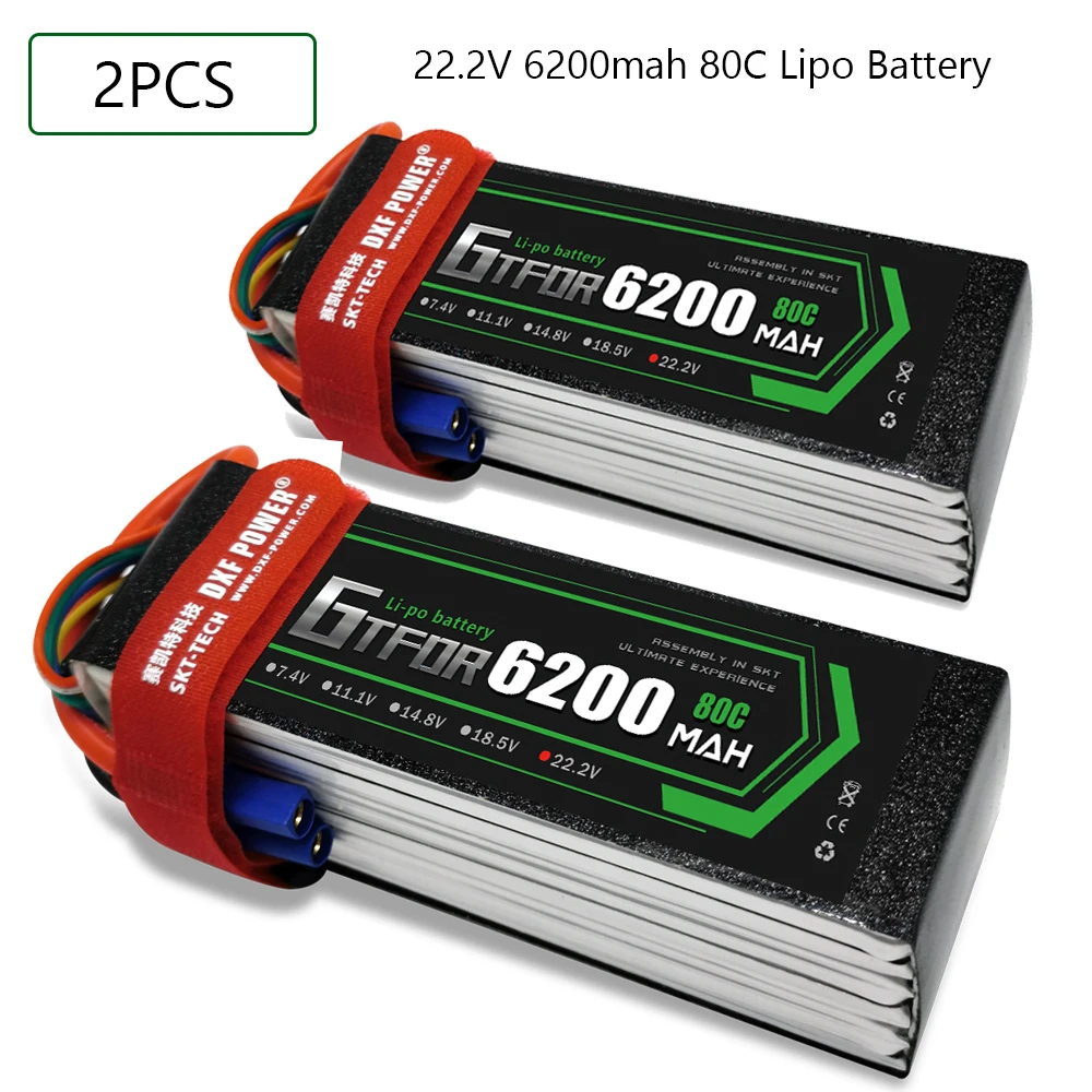 GTFDR-bater&iacute;a Lipo 6S 22,2 V 6200mah 80C-160C 6S XT60 T Deans XT90 EC5 para Dron FPV, avi&oacute;n, coche, cami&oacute;n, barco, piezas de RC-0