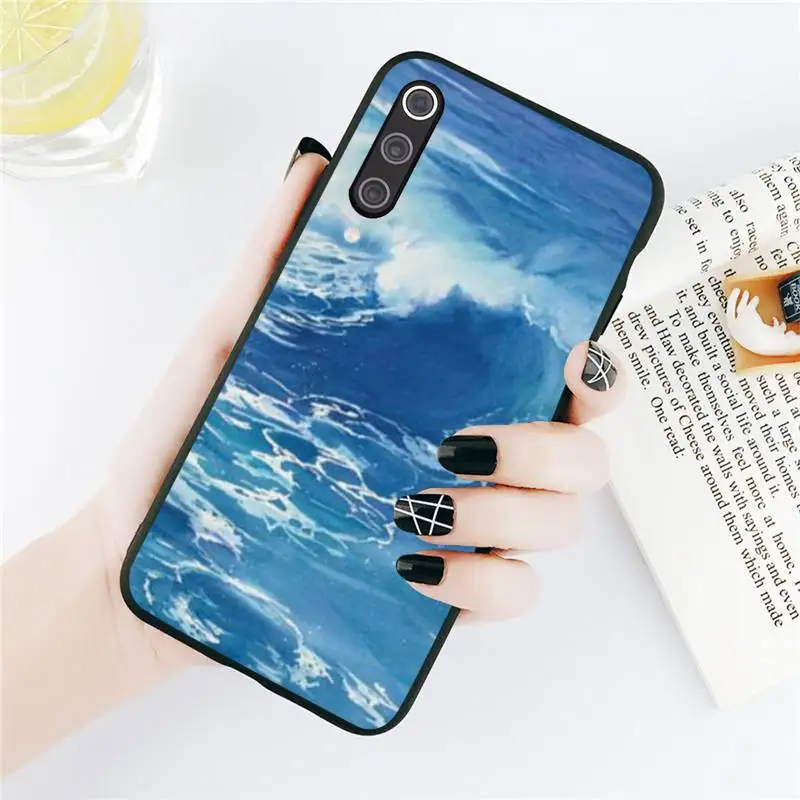 

Waves big sea landscape pattern Phone Case For Xiaomi Redmi note 7 8 9 t k30 max3 9 s 10 pro lite Luxury brand shell funda coque