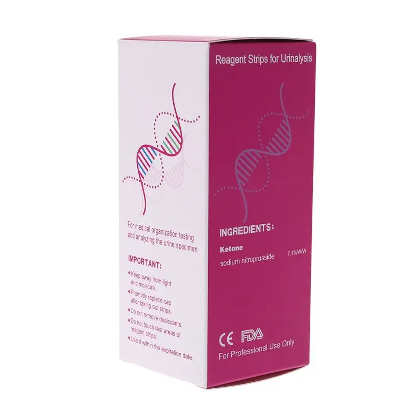 100 RGB светодиодные полосы/комплект кетон Тесты полоски тестер мочи er химические