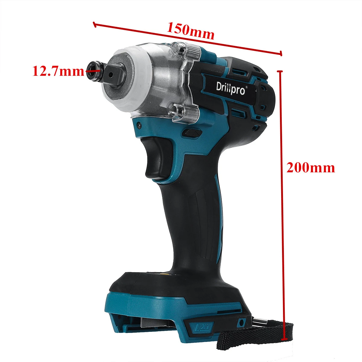 Drillpro 1/2 Inch Brushless Cordless Electric Impact Wrench, Rechargeable Power Tool Compatible with Makita 18V Battery image 6