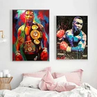 Уличный граффити художественный постер настенный художественный Декор Картина Печать на холсте Рисунок боксерский Чемпион Тайсон картина для детской комнаты домашний декор