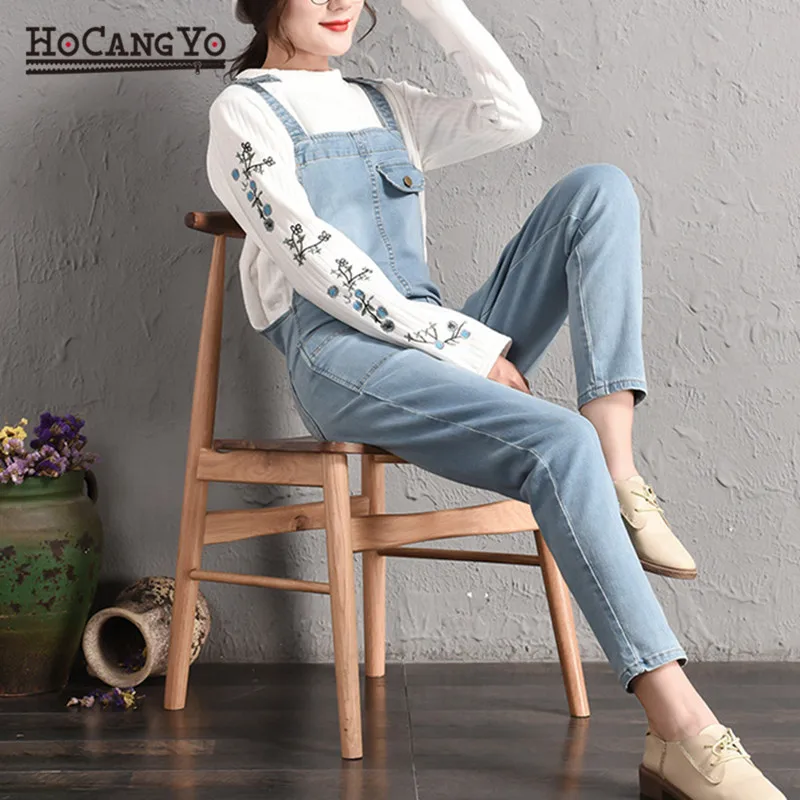 Модный женский комбинезон с открытой спиной размера плюс 6XL элегантный джинсовый