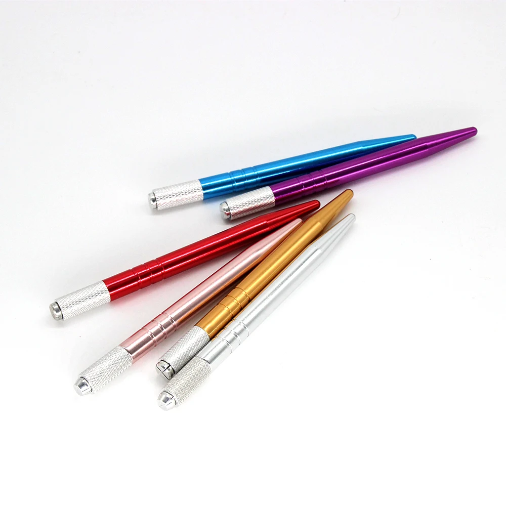 

10PCS Microblading Pen Single Ended Microblading Hand Tools Aluminum for Eyebrow Microblading Needles
