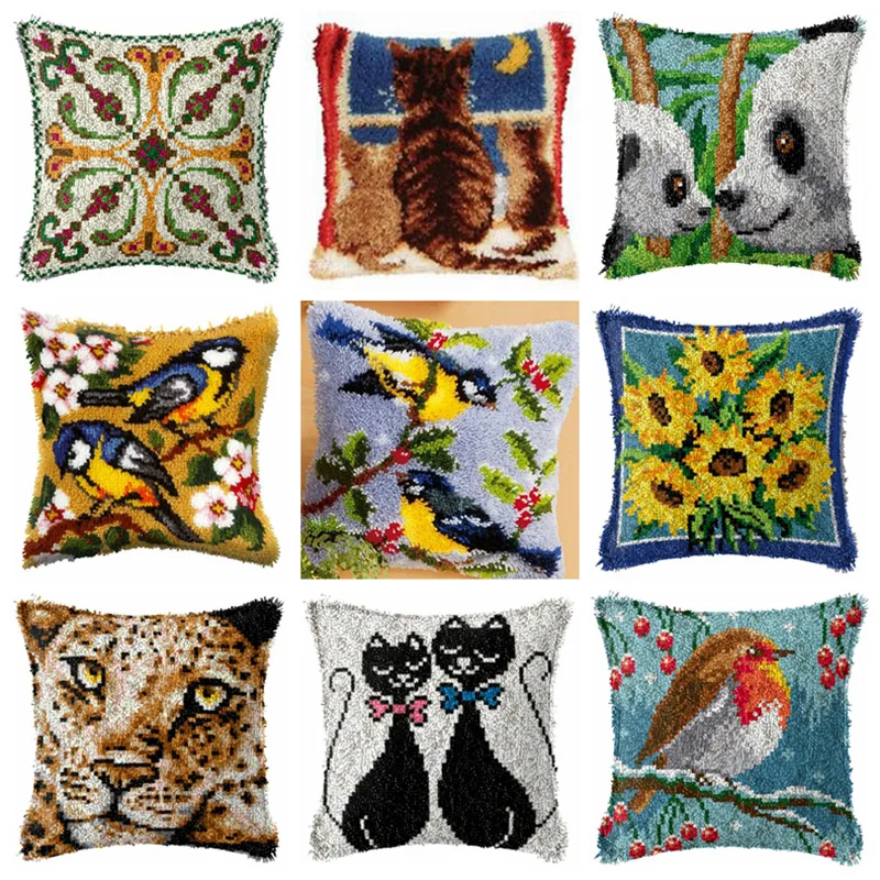 

Cartoon Animal Patter Cushion Case Modern Mulitcolor Fashion Art Sofa Throw Pillows Case Livingroom Decorative Pillow 43x43cm