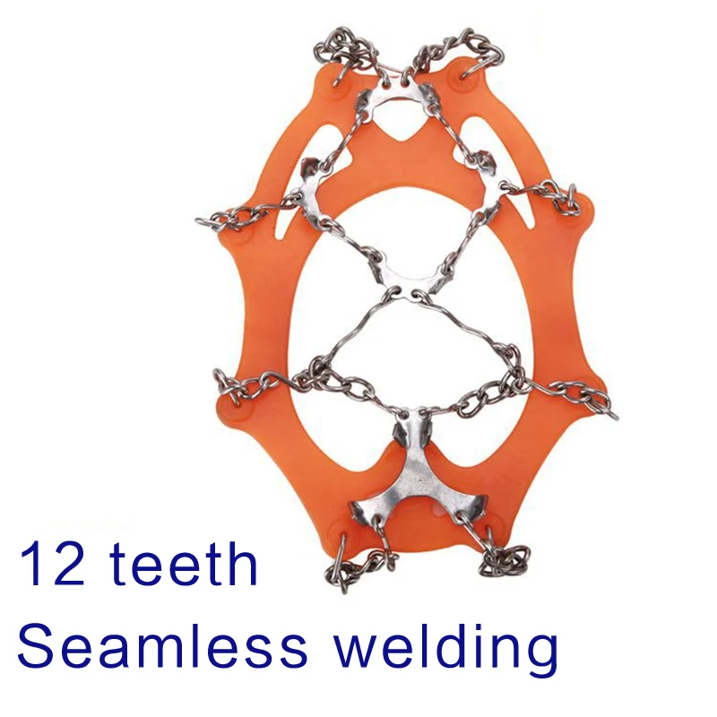 12 зубьев стальной захват для льда шипы обуви против скольжения туризм альпинизм