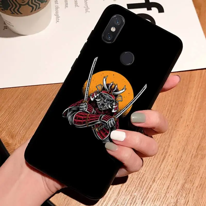 

Japanese samurai oni mask Phone Case For Xiaomi Redmi note 7 8 9 t max3 s 10 pro lite cover funda coque shell