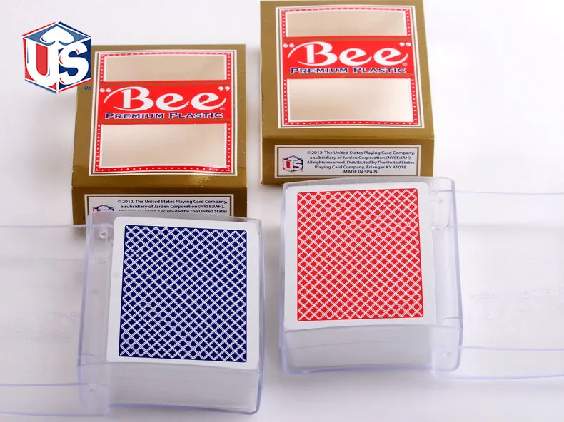 Для игры в покер &quotBee&quot колоды мост Размеры Пластик Водонепроницаемый игральные