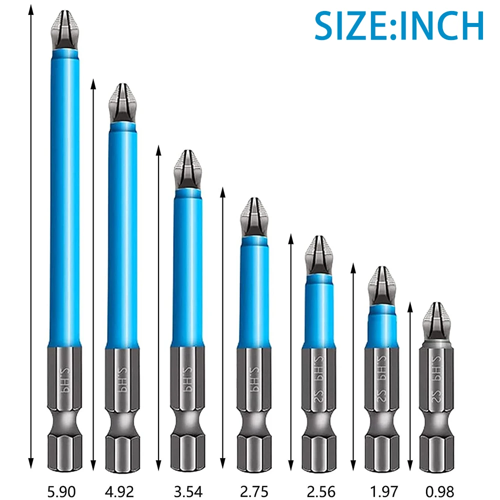 

90mm 150 mm Cross non-slip drill bits batch Head PH2 screwdriver set S2 strong magnetic wind batch head screwdriver head bits