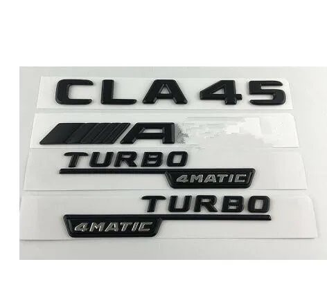 Черный для CLA45 Для AMG TURBO 4matic значки крыла багажника эмблемы Mercedes|Эмблемы| |
