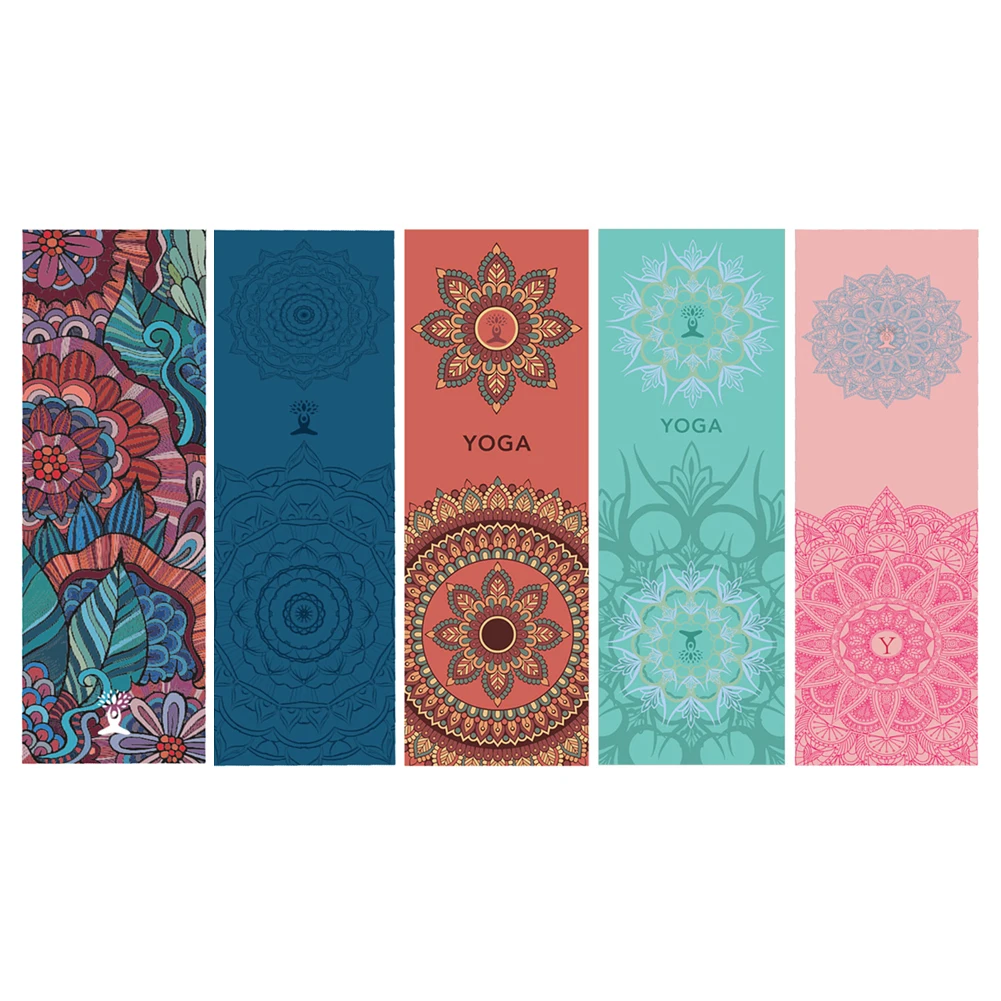 

Portable Washable Printed Yoga Mat Towel Pilates Anti-Skid Towels Blanket Soft Comfortable Sweat Absorption Yoga Towel with Bag