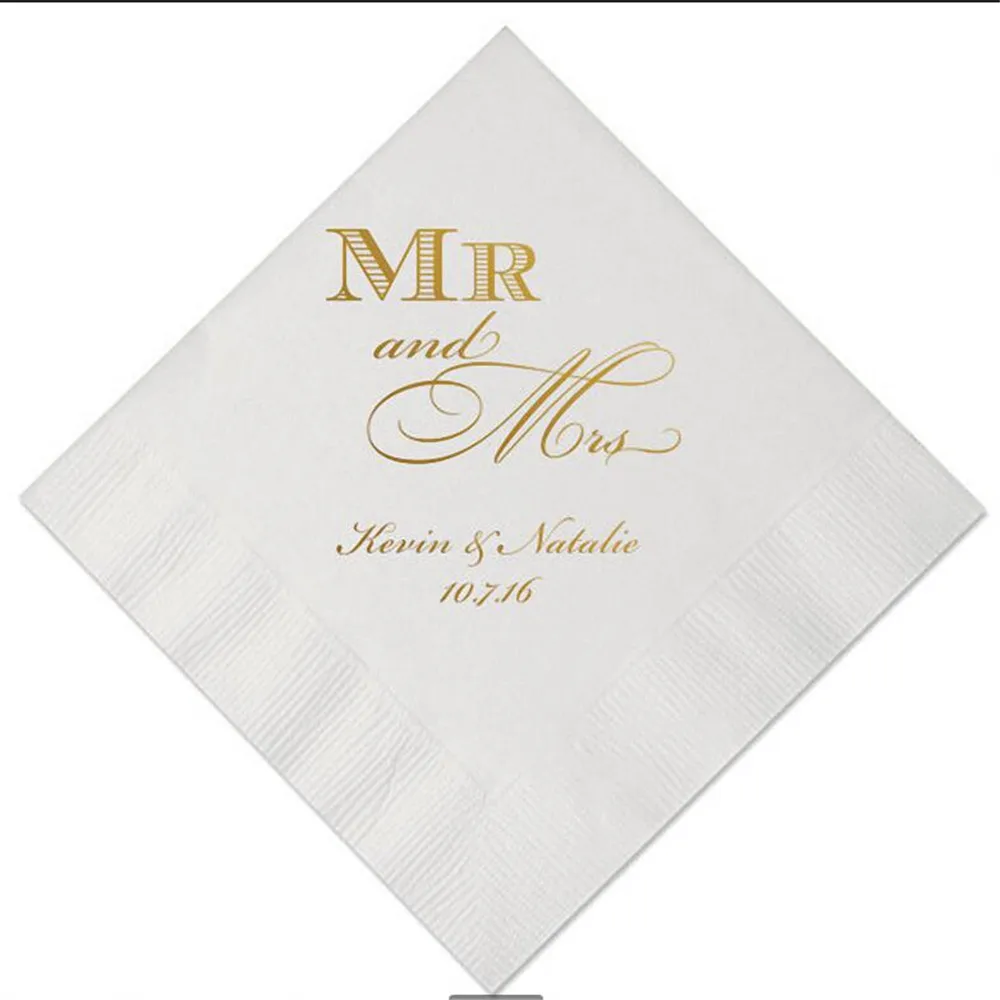 100 шт./лот персонализированное имя невесты жениха свадебное украшение для стола