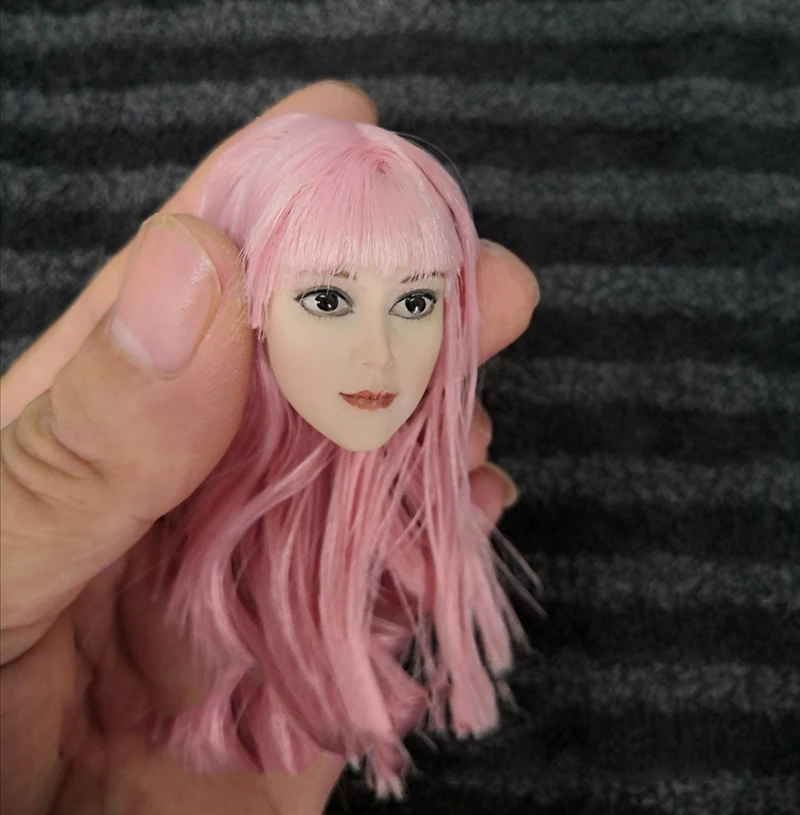 1/6 мультяшная девушка голова лепить большие глаза красный розовый синий