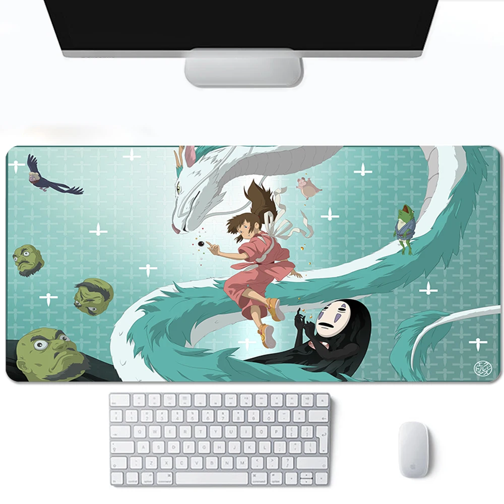 

Anime Spirited Away Desk Pad Mouse Computer Table Carpet 3d Pc Gamer Complete Extended for Mousepad Speed Mause Keyboard Mat Pad