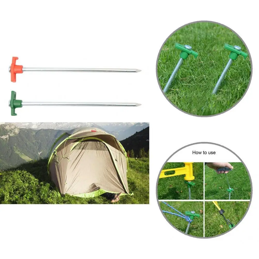 

Smooth Surface Universal Snowfield Grassland Use Canopy Stakes Steel Tent Stakes Stab Easily for Trip
