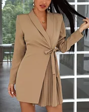 Saia de terno plissado caqui (4)