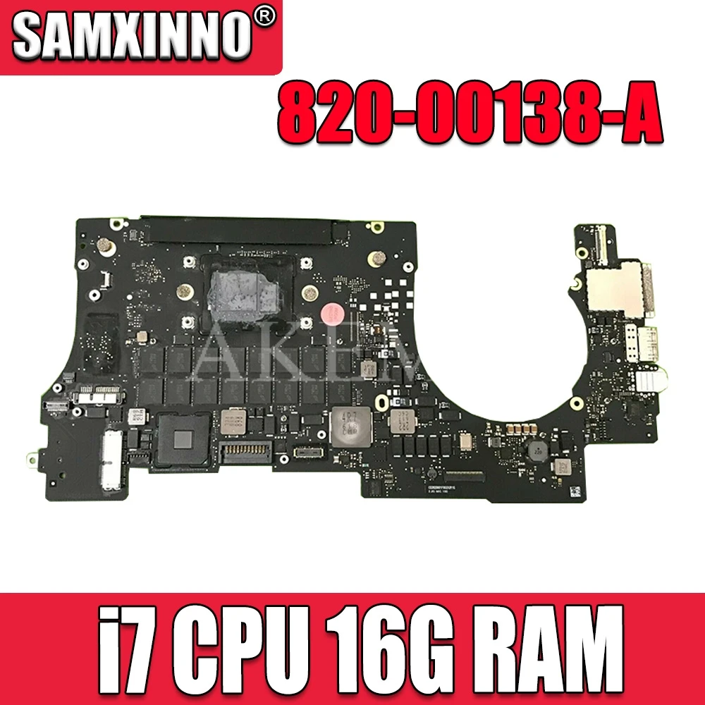 

661-02524 Retina For MacBook Pro 15" Logic Board, 2.2GHz, i7 16GB IG A1398 Year Motherboard PCB 820-00138-A