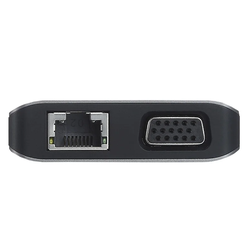 Lenovo USB 3 0 Type C концентратор HDMI VGA Аудио 1000 Мбит/с Gigabit Ethernet адаптер 4K TF Card Reader PD для