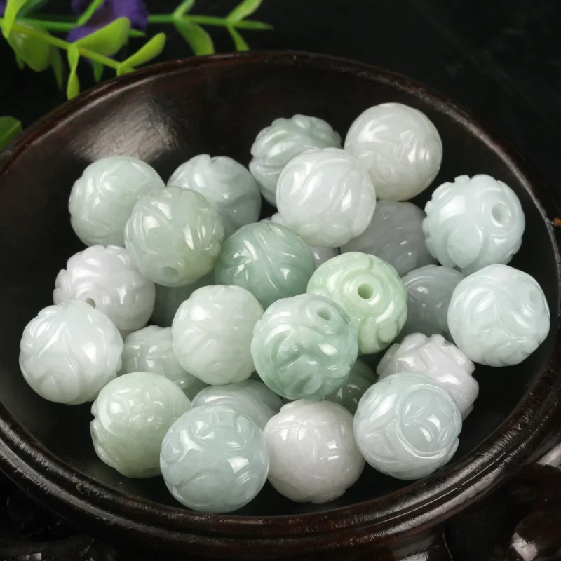 10 шт. тонкий натуральный нефрит Jadeite бусины DIY резные монеты шаблон свободная