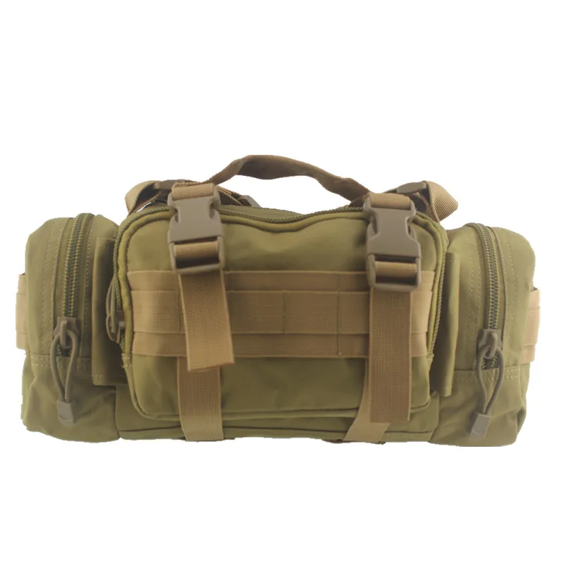 outdoor tactical khaki multifunctional waist bag military fan camera bag shoulder phone messenger bag backpack sports riding cs free global shipping