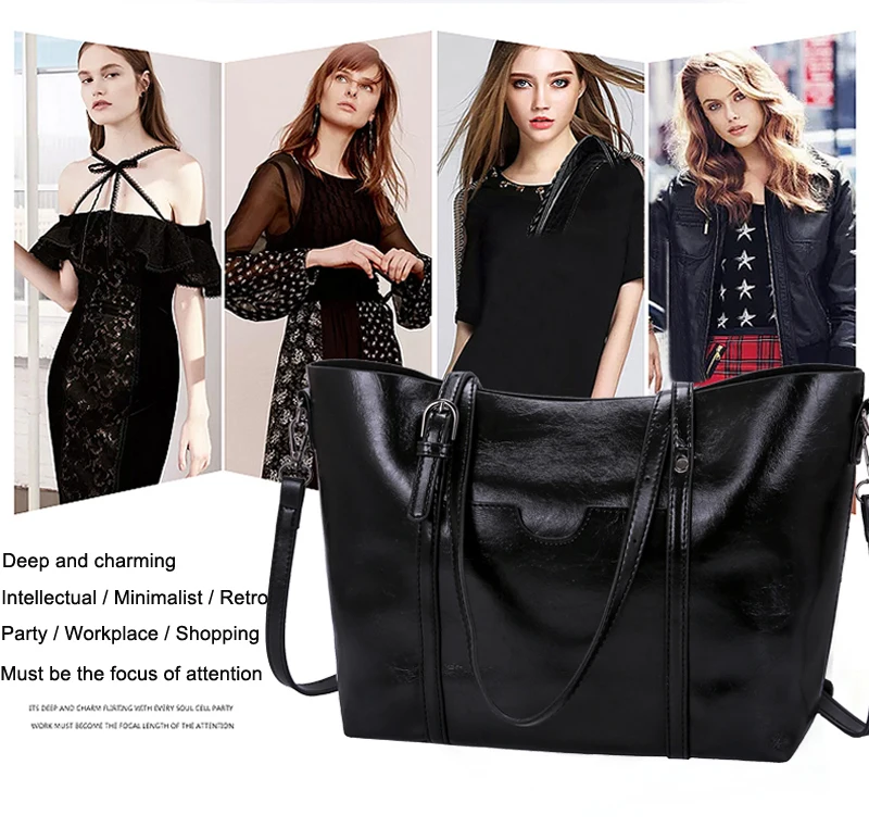 Большая сумка через плечо из искусственной кожи модная Повседневная