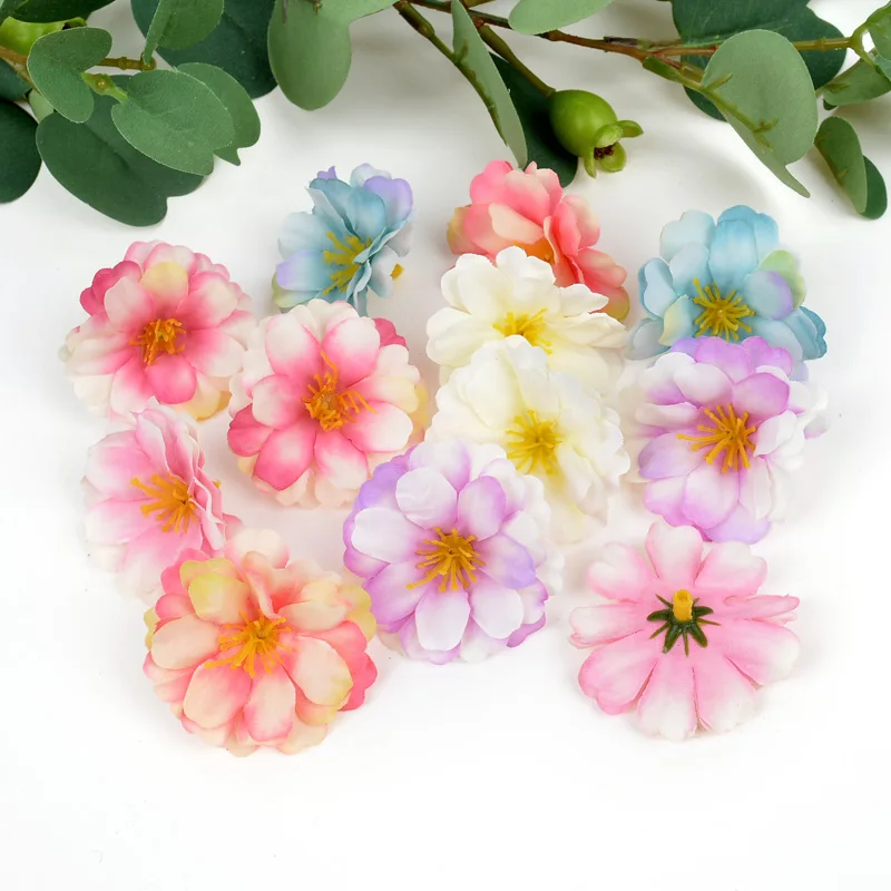 Искусственные цветочные головки ручной работы 5 шт. свадебное украшение для