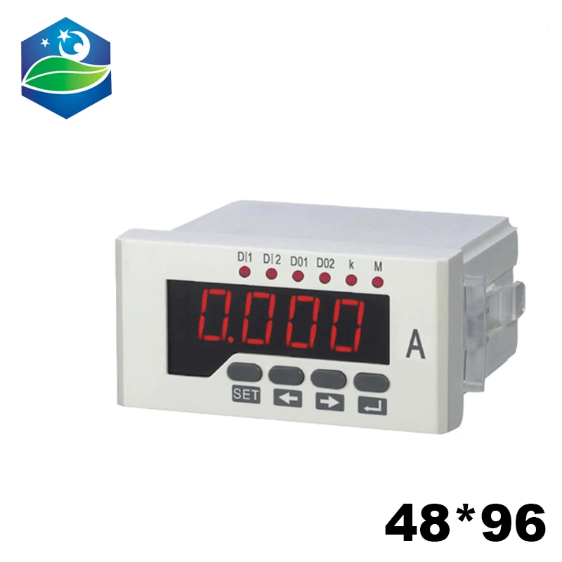 Однофазный цифровой амперметр светодиодный измеритель тока 48*96 с 1 контуром