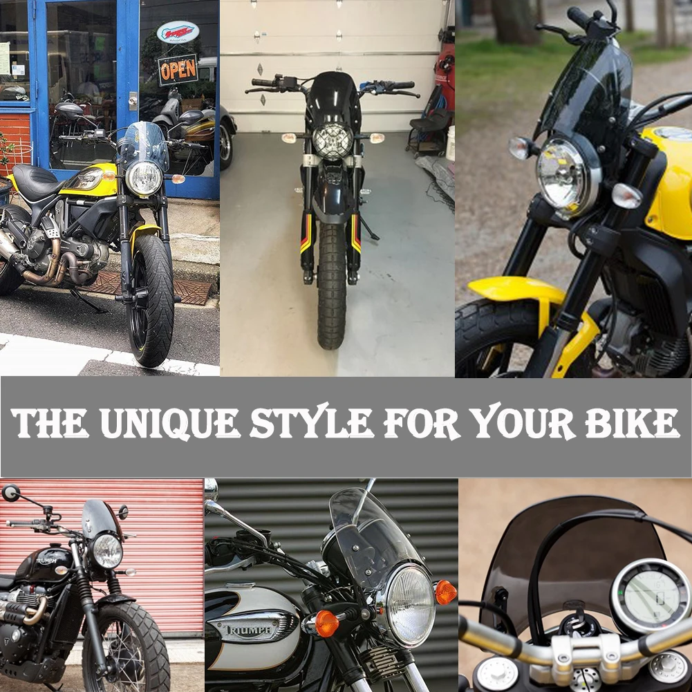 For Ducati Scrambler Deflector Windscreen Windshield Wind Shield Fly Screen 2015 2016 2017 2018 2019 2020 Motorcycle Accessories |