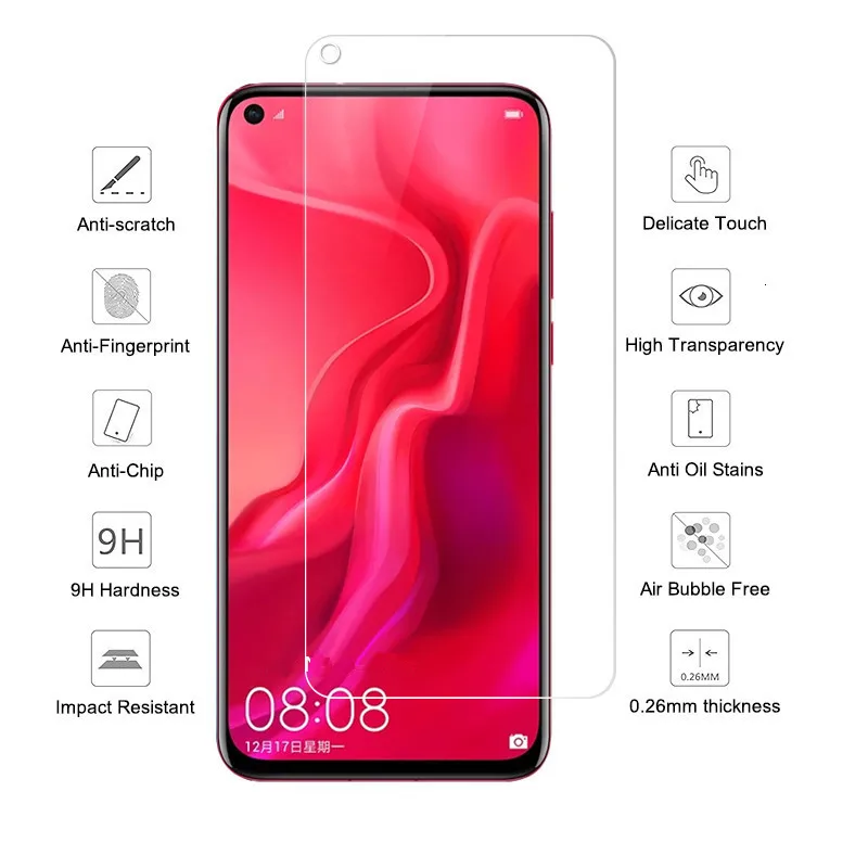 Защитное стекло для Huawei Nova 3 3i 3E 4 4E 5Pro 5i Pro 2.5D экрана 5T 5 2i 2Lite пленка|Защитные стёкла