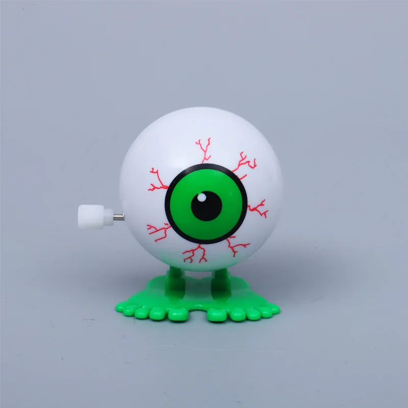 Eye green Зомби вампир призрак тыква Хэллоуин Рождественские игрушки с цепью глаза прыгающие зубы и прыгающие зубы Ретро винтажные игрушки заводные - Цвет: Eye green