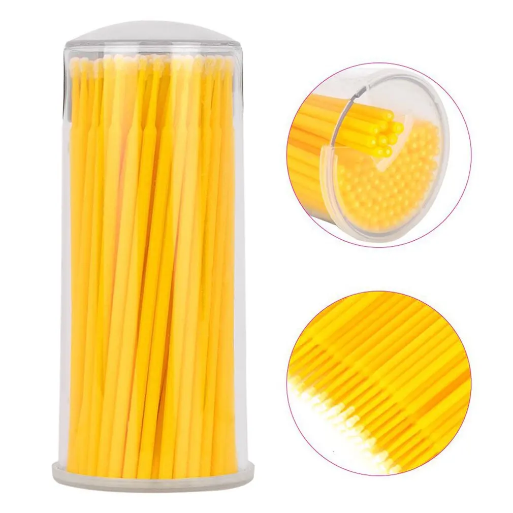 100 шт. бутилированной одноразовые ватным тампоном наращивание ресниц гелевая