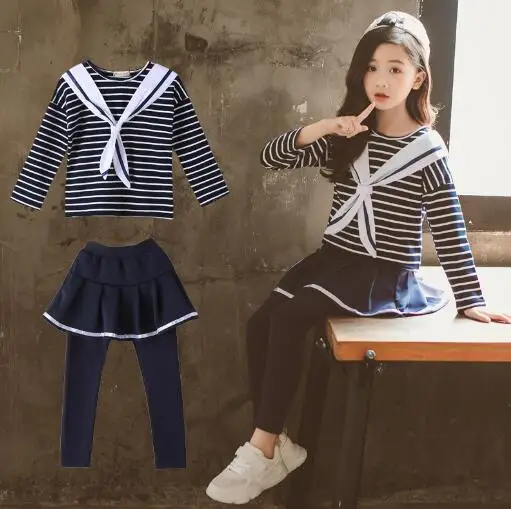 Комплект одежды для девочек-подростков кофта с капюшоном и юбка штаны спортивный