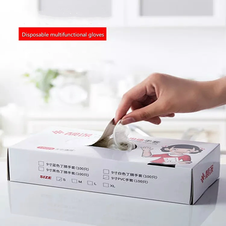 

Thick Transparent PVC Disposable Protective Gloves 50 Pairs/Box