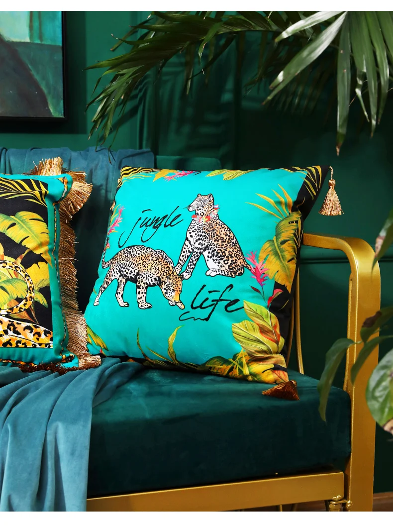 New Classical European Animal Velvet Tassel Cushion Cover Pillow Pillowcase Home Decorative Sofa Throw Pillows Living Room | Дом и сад