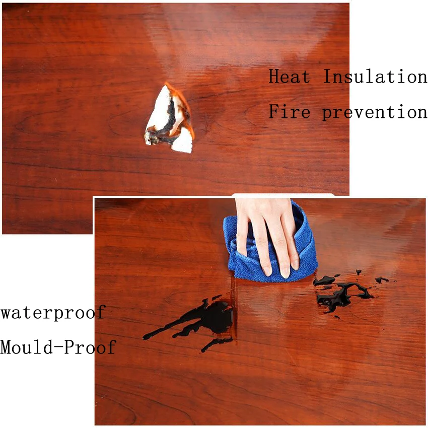 Водонепроницаемая антимолдовая наклейка для кухни прозрачная маслостойкая термостойкая самоклеящаяся обои для ремонта мебели и защиты.