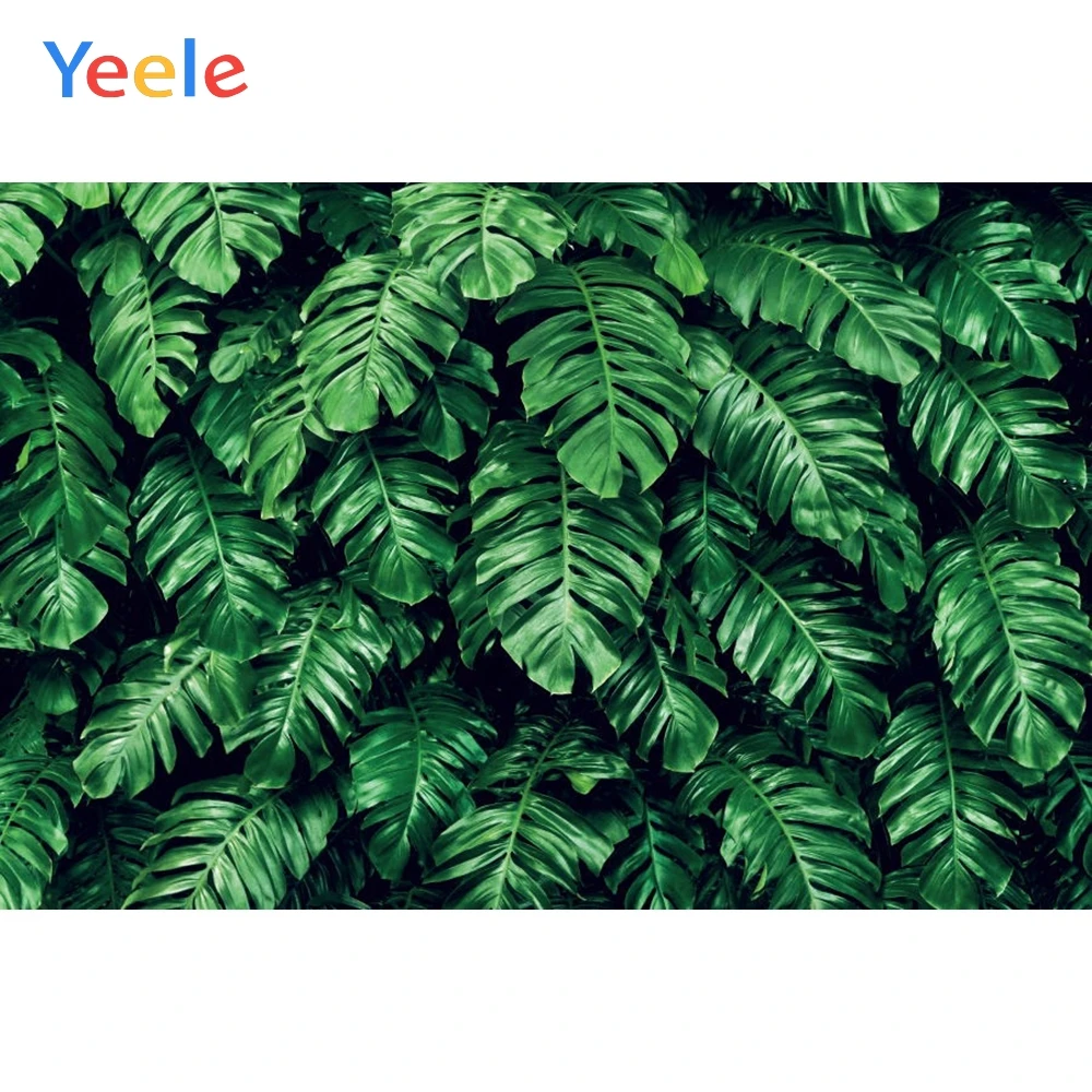 

Летний тропический лес джунгли дерево зеленые листья растения декорации детский день рождения фон для фотосъемки для фотостудии