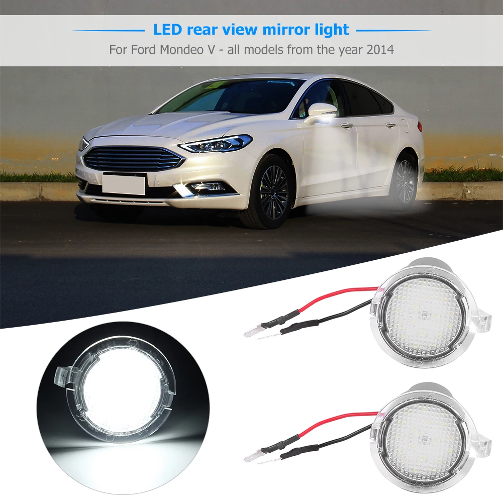 

1 Pair Signal Lamp Car-styling Auto Replacement LED Car Puddle Lights Under Side Mirror Lamps for Ford F-150 2007-2014