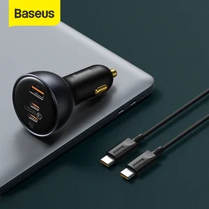 baseus 160w car charger qc 5 0 quick charge with usb dual type c for iphone 13 12 pro laptops tablets car phone charger free global shipping