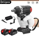 Бесщеточный Электрический ударный гайковерт 388vf 12 нм, 19800 дюйма, электроинструменты, мАч, литиевый аккумулятор, совместимый с батареей Makita 18 в