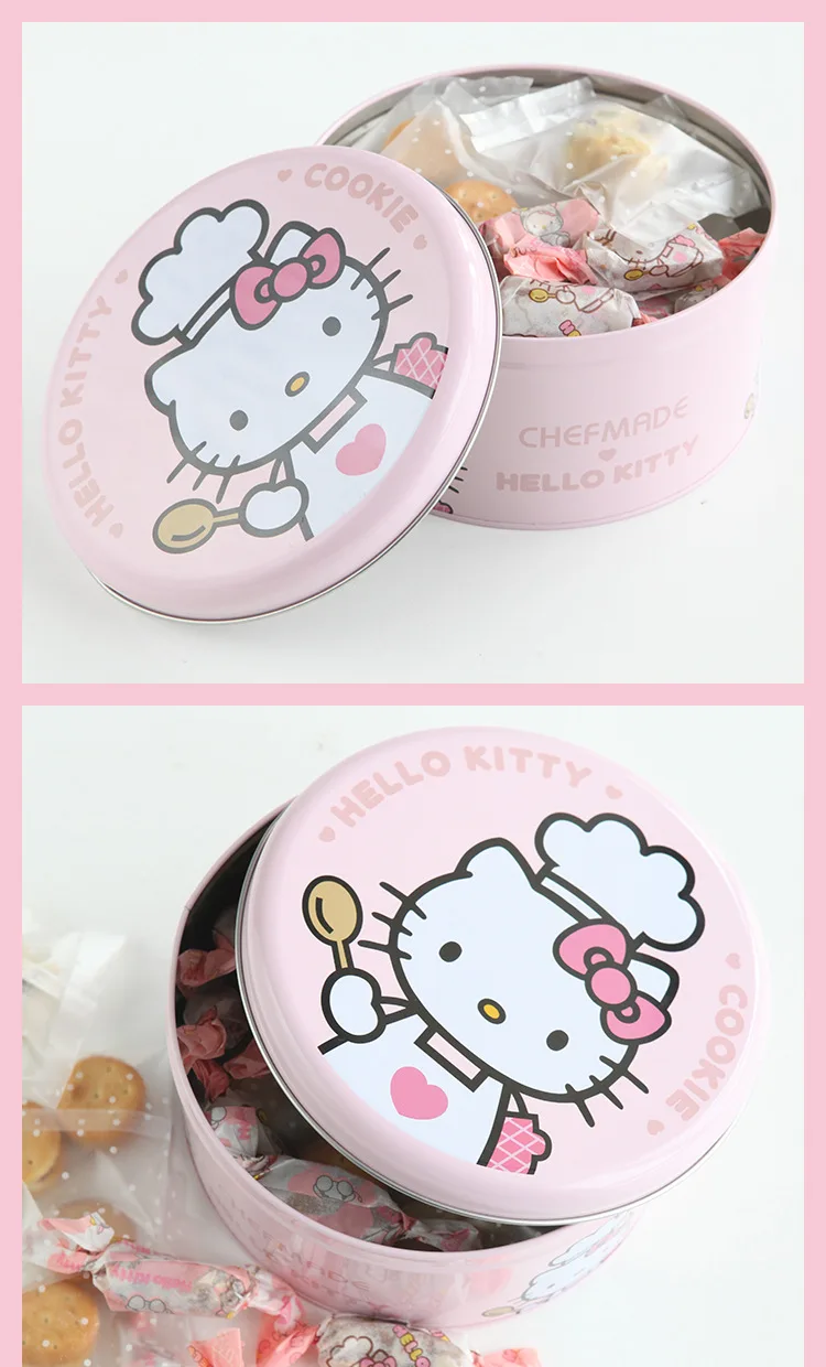 HELLO KITTY Nougat конфеты, печенье Железный Круглый ящик KT7065 приспособления для выпечки инструменты для украшения торта трафарет для выпечки