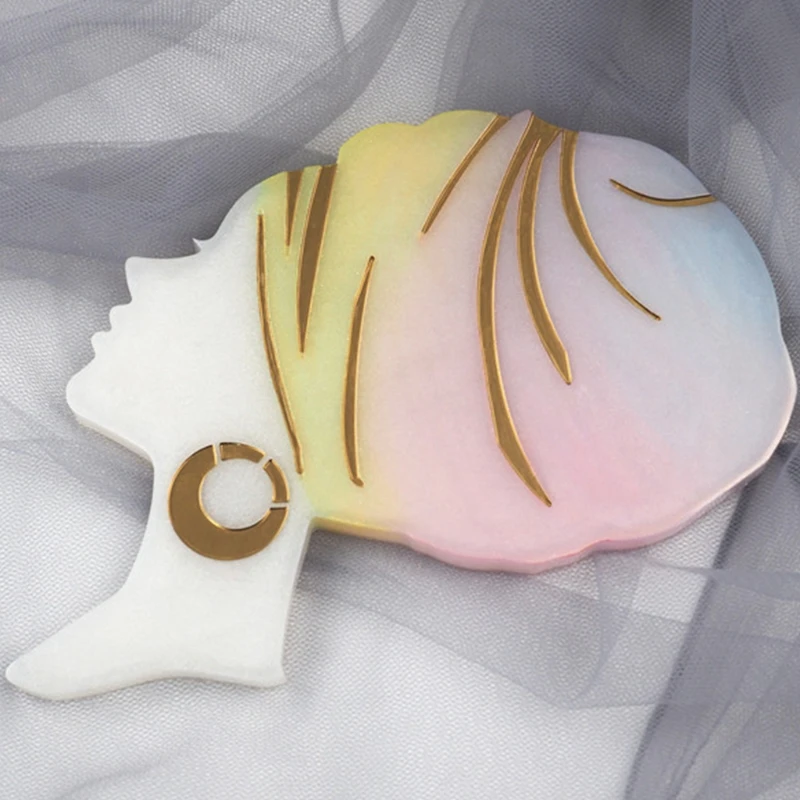 

Female Head Shaped Coaster Epoxy Resin Mold Cup Mat Mug Pad Silicone Mould DIY Crafts Jewelry Home Decortaion Casting Tools