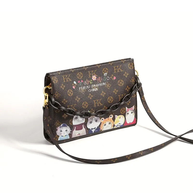 

2021 New Print Retro Fashion Single Shoulder Messenger Bag Luxury Handbags Women Bags Designer Crossbody Bags for Women Purses