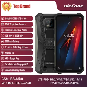 ulefone armor 8 android 10 mobile phone waterproof smartphone 5g wifi octa core 6 1 inches 4gb 64gb 5580mah fast charge phone free global shipping