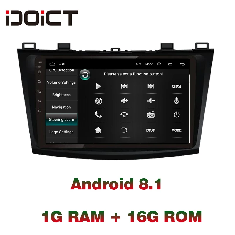 Автомобильный DVD-плеер IDOICT Android 8 1 GPS-навигация Мультимедиа для Mazda 3 Радио 2008 2009 2010