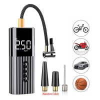 mini inflatable portable air compressor pump with led lighting 12v 150psi wire air pump for car bicycle balls