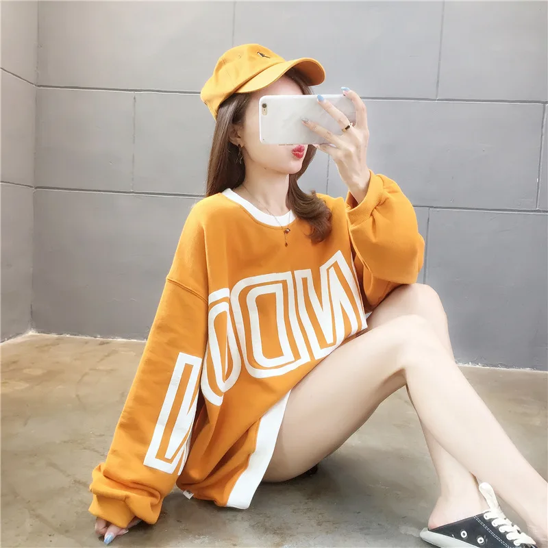 Sweatshirt women clothing Long sleeve jacket women Kawaii crewneck sweatshirt Oversized large Tops sweetshirt pastel clothes