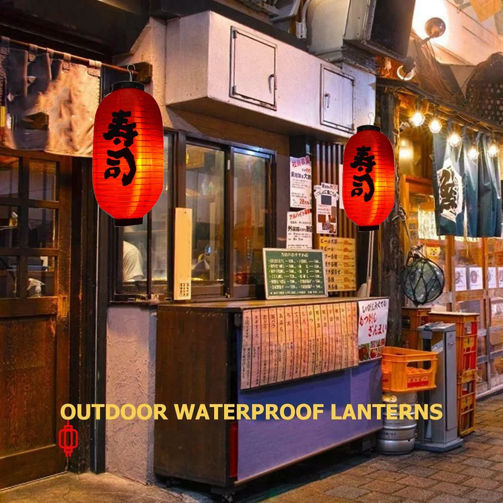 

10 Inch Japanese Style Lantern Waterproof Paper Lamp Outdoor Advertising Restaurant Decorative Lanternst Festival Decor